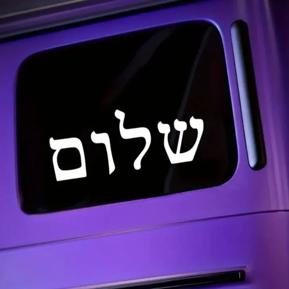 Decal-- Shalom/Peace in white ✴️LAST ONE✴️